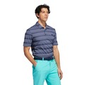 Mens Two Colour Stripe Primegreen Golf Polo Shirt crew-navy-white-hi5181